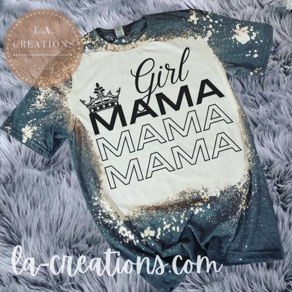 Girl Mama Bleached Tee Small-3x